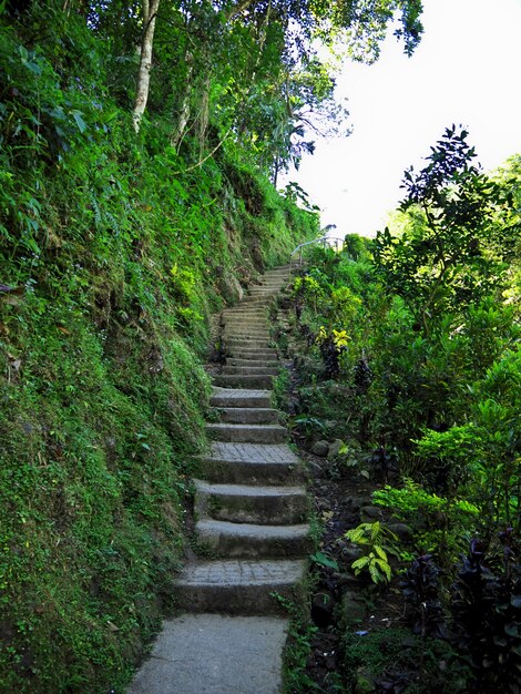 The road on mountains of Bangaan in Philippines