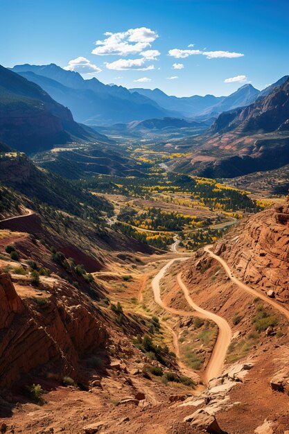 road in the mountains HD 8K wallpaper Stock Photographic Image