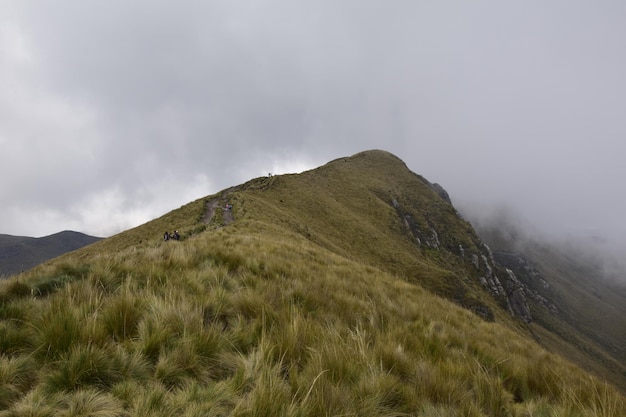 Rucu Pichincha 화산 주변의 산으로가는 길 안데스 산맥 Pichincha 화산 키토