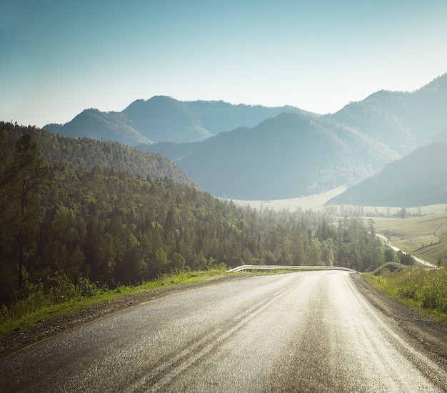 Road in mountains.