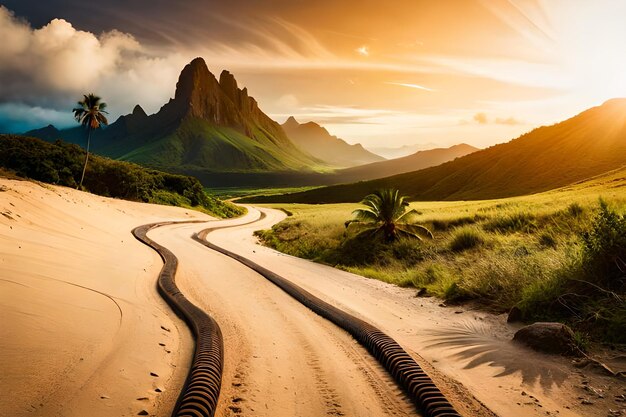 A road in the mountains