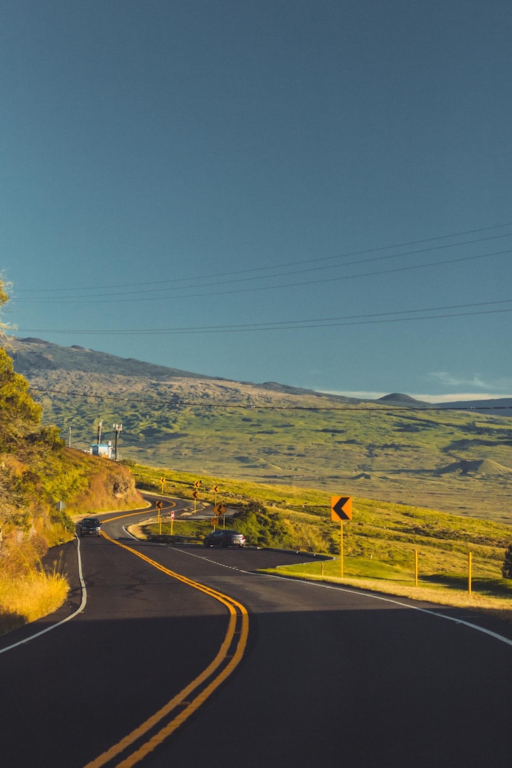Photo road passing through landscape against clear sky