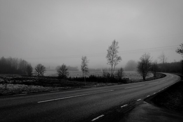 Road passing through landscape