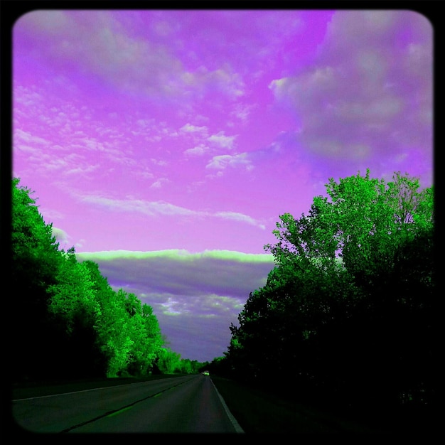 Road passing through landscape