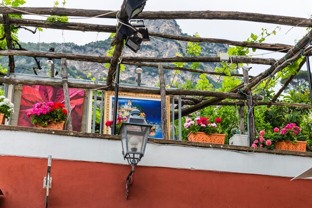 Foto strada per la costa di positano amalfi, italia