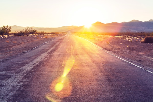 Road in the prairie country