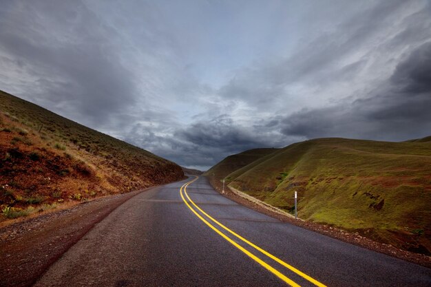 Road in the prairie country