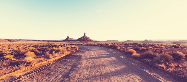 Road in the prairie country