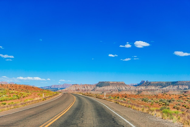 Photo road to red rock canyon in nevada state