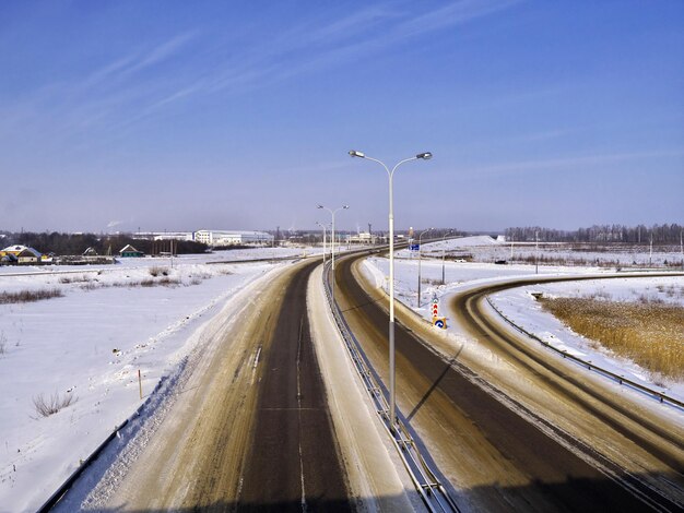 The road in Russia at winter