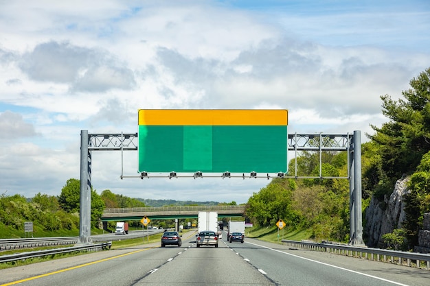 Road signs on the highway Pennsylvania US