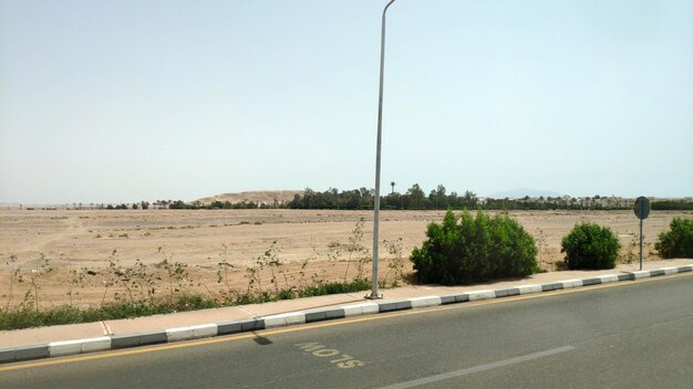 Road in the Sinai desert Sharm el Sheikh in Egypt