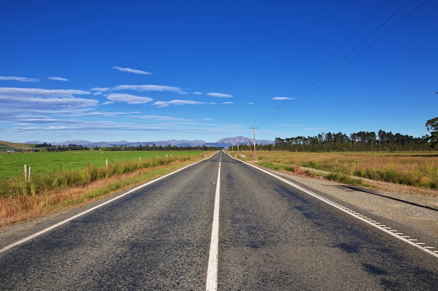 Road on south island, new zealand