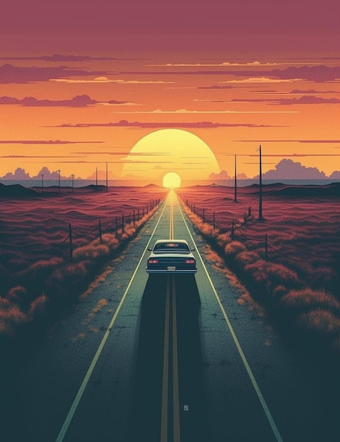 A road to the sun by person