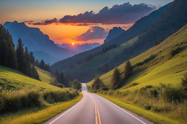 Road to sunset