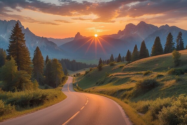 Road to sunset