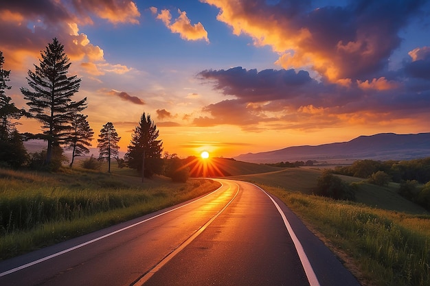 Road to sunset