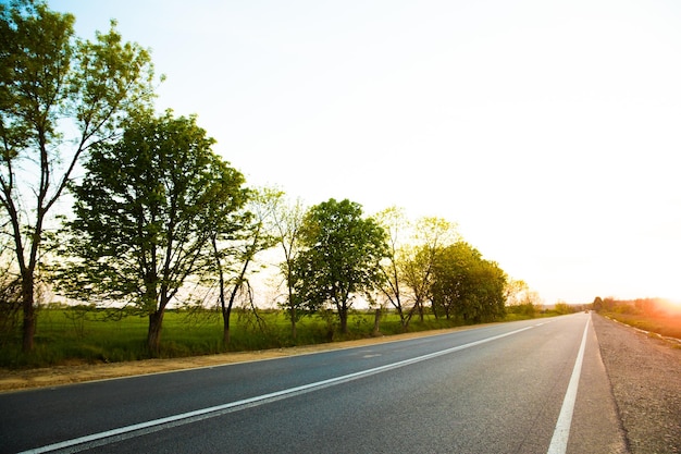 road on sunset