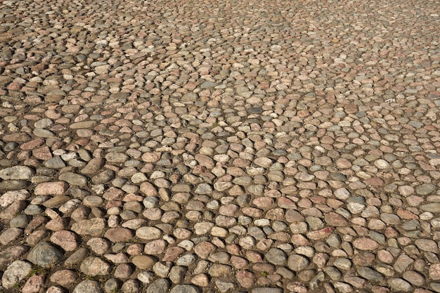 The road surface is made of ancient stones