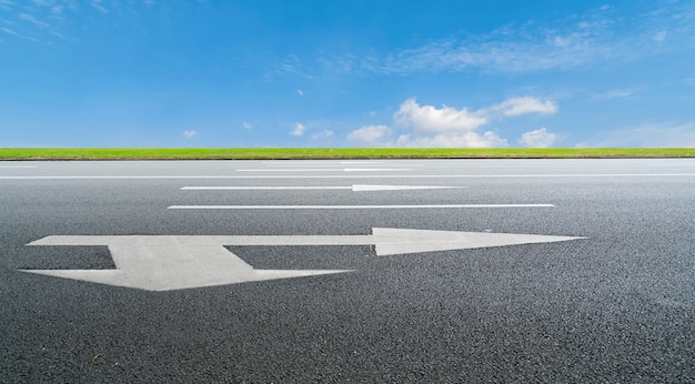 Road surface and sky cloud landscape

