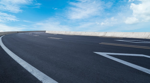 Road surface and sky natural landscape