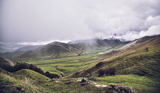 Road through mountains