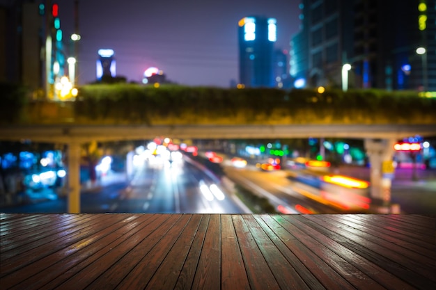 Road traffic at night