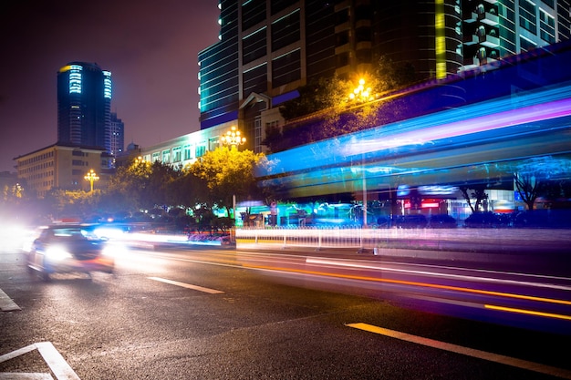 Road traffic at night