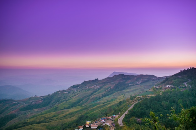 Road of tubberg mountain thailand