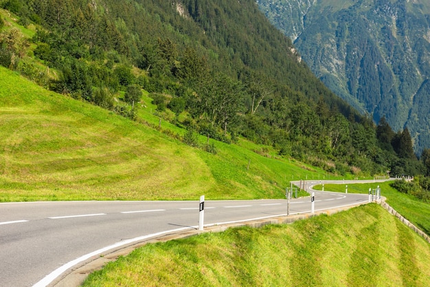 Road Turn in Mountains