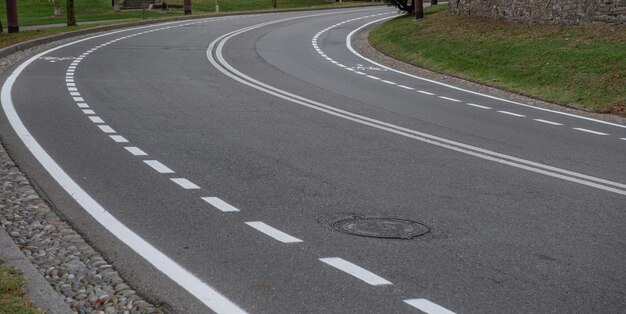 Road with cycle path