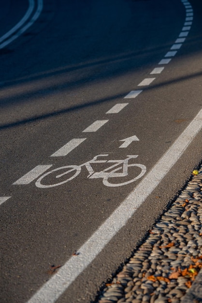 自転車道のある道