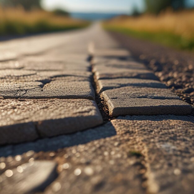 Photo a road with a line that says crack on it