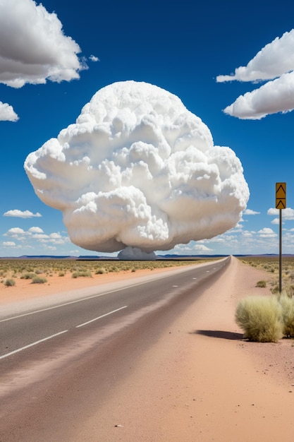 A road with a sign that says'road to nowhere'on it