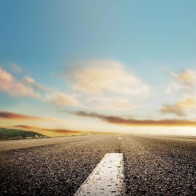 road with sky and a beautiful view