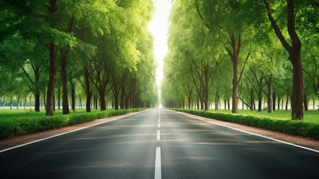 a road with trees on both sides