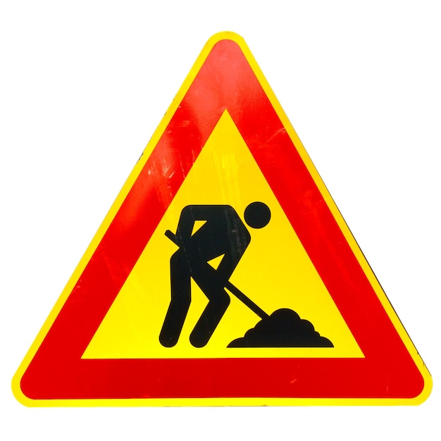 Road work sign