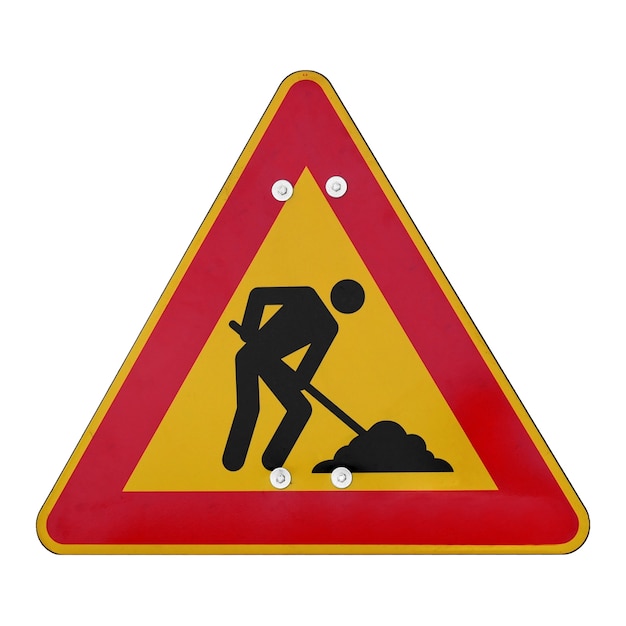 Road works isolated