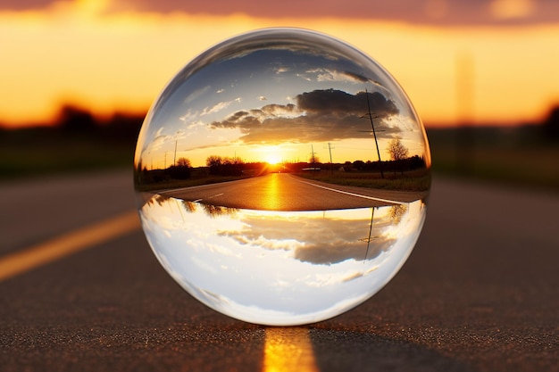 Photo roads around a sphere