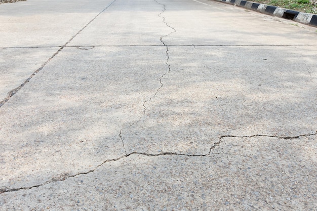 Photo roads cracked