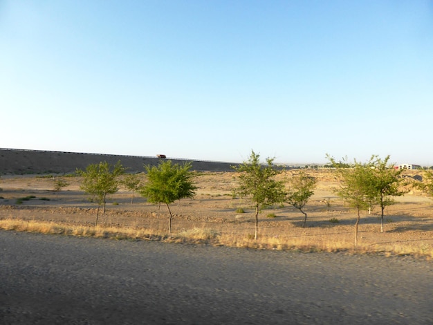 Roads among the empty landscape