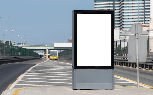 Roadside blank billboard