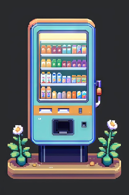 Foto roadside convenience 64bit pixel art ispirato a stardew valley