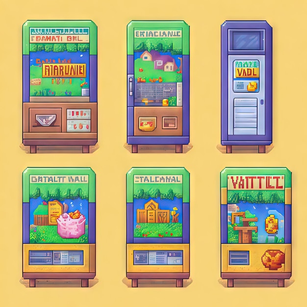 Roadside Convenience 64Bit Pixel Art, вдохновленный долиной Stardew