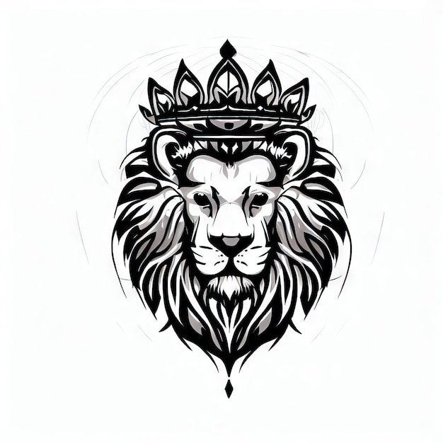 Roaring Power Lion Face Art Generative AI