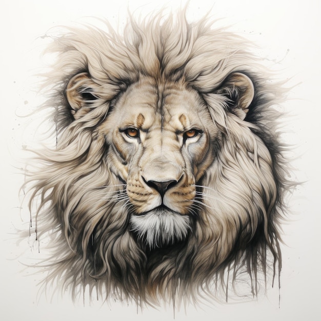 Roaring Tranquility An Anime Lion in Kim Jung Gi's Hyper Realism