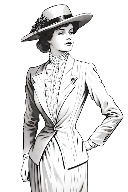 Roaring Twenties Vintage Clothing Coloring Book Classic 1920s Fashion in Black and White