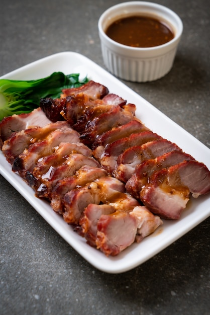 roast barbecue red pork 