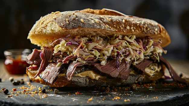 Photo roast beef sandwich