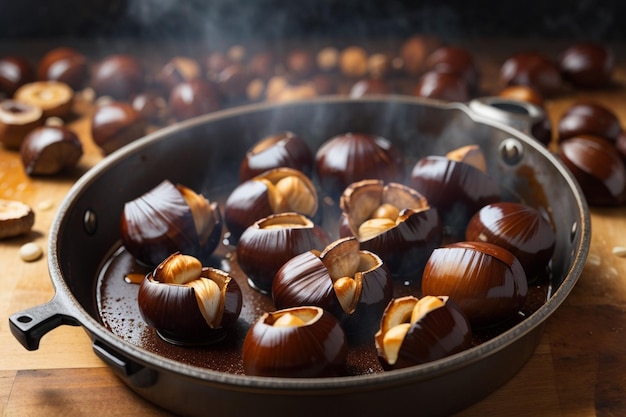 Roast Chestnuts In Pan